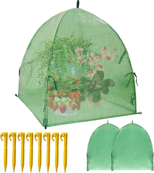 40″*40″*31″ Winter Plant Warm Covers - Raised Bed Cover, Garden Row Accelerator, Warm Tent Freeze Protection Humidity Domes for Germination, Seedling Propagation Protecting Plants from Animals 2 PCS