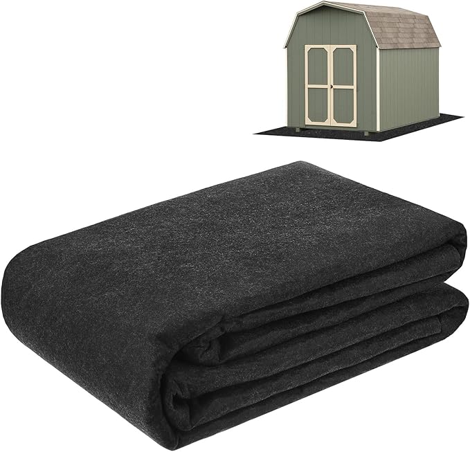 Outdoor Storage Shed Mat, 8.2x8.2 FT Waterproof Small Shed Flooring Mat for Patio Furniture Floor Protecting from Wear/Liquid/Dust/Oil, Non-Slip Carport Pad [Grey]