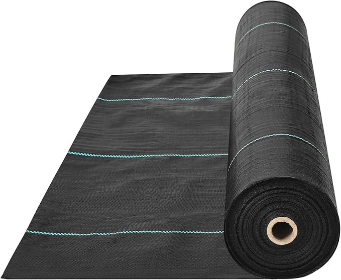 VEVOR Weed Barrier Landscape Fabric, 3x300 FT Heavy Duty Garden Weed Fabric, 3.2Oz Woven Weed Control Fabric, Weed Blocker Mat, Easy Setup, Durable PP Gardening Fabric for Driveway Ground Cover, Black