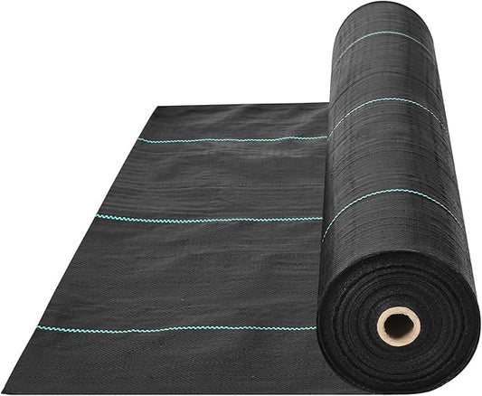 VEVOR 3FTx250FT Premium Heavy Duty Weed Barrier Landscape Fabric, 5OZ Woven Geotextile Fabric Under Gravel, High Permeability for Weed Blocker Weed Mat, Driveway Fabric, Weed Control Garden Cloth