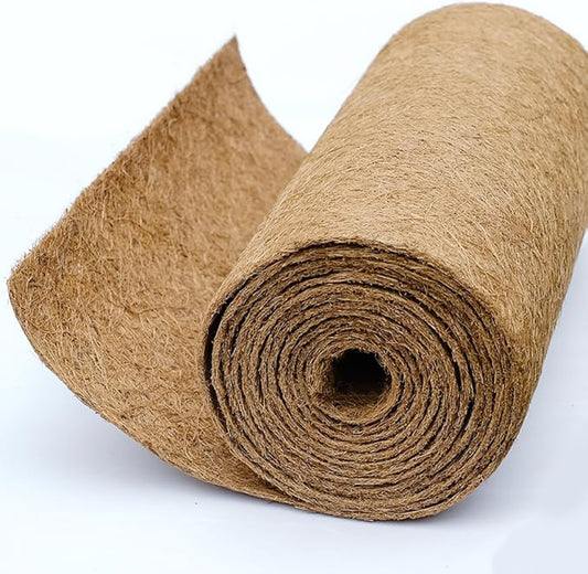 Coco Coir Liner, Yarrdfir 24x80 inch Natural Coconut Liners for planters Flower Basket, Reptile Carpet, Natural Coconut Fiber mat, Garden Decoration, Animal pet pad, Snow Mat