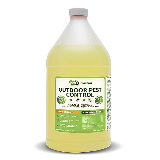 Mosquito Magician Liquid Concentrate, Kills Mosquitoes, Fleas & Fire Ants Yard Spray Treatment, Pet Safe, Use with Sprayers, Foggers & Misting Systems, Outdoor Mosquito Repellent, 1 Gallon - Original