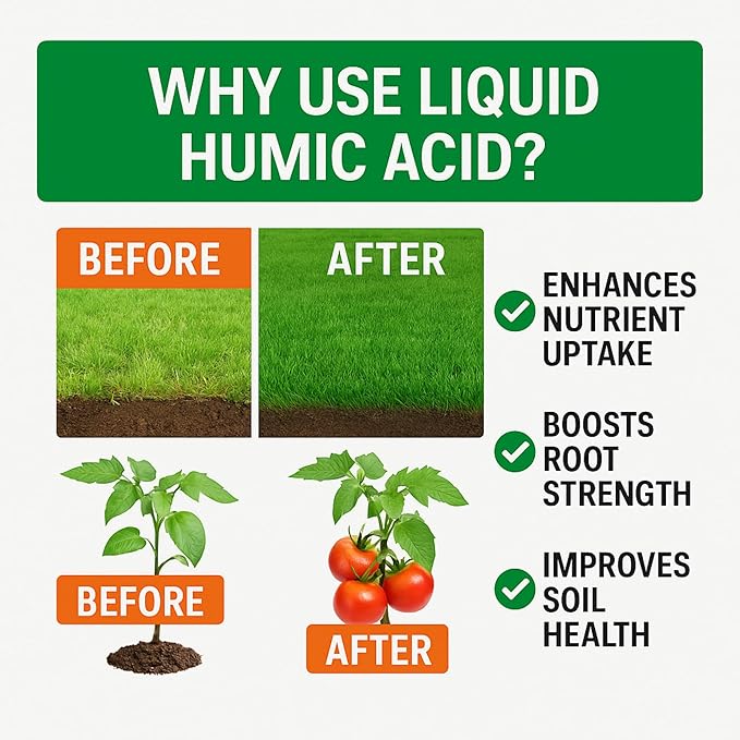 Organic Liquid Humic Acid,32 fl oz Concentrate