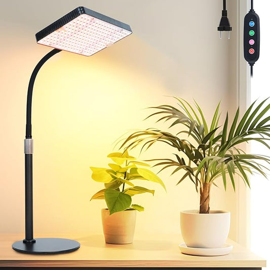 Tabletop Grow Light, Orchbloom Grow Lights for Indoor Plants 25W, Natural Sunlight Full Spectrum Plant Growing Lamps for Houseplants & Bonsai, 4/8/12 Hr Timer Plant Light Auto On/Off Everyday