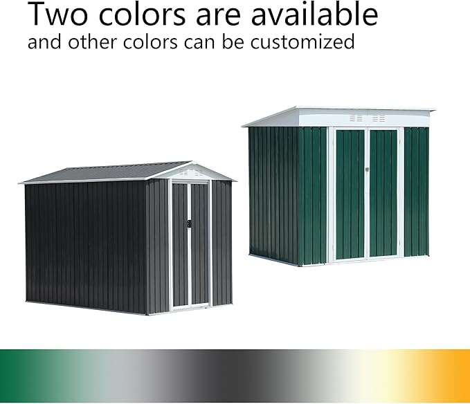 Ball & Cast 5x3FT Outdoor Storage Shed with Punched Vents,Heavy Duty Metal Sheds with Sliding Doors & Padlock,Waterproof Tool Sheds for Garden,Backyard,Lawn,Easy to Assemble,Grey