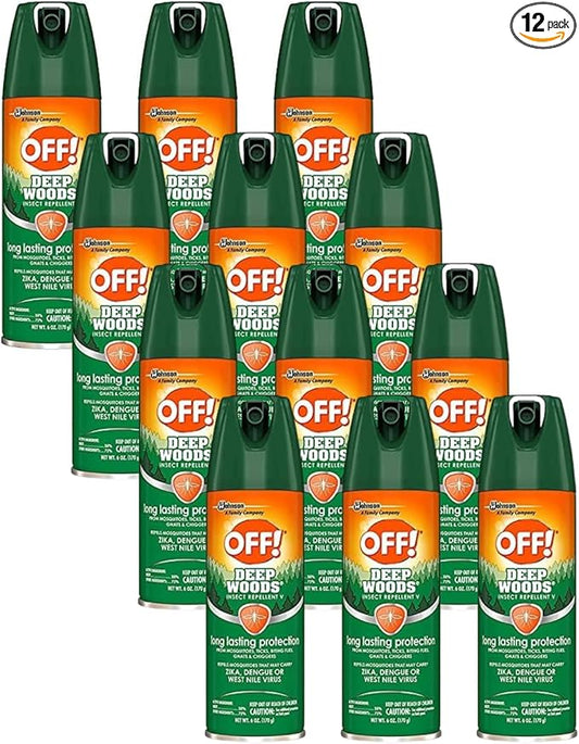 OFF! Deep Woods Insect Repellant Spray, 6 Ounce (Pack of 12)