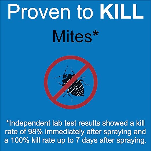 Premo Guard Mite Treatment Spray – 16 oz – Kills Dust, Scabies, Spider, Carpet, Bird, Mouse & Rat Mites in Home, on Furniture, Bedding – Natural Non-Toxic 100% Effective – Child & Pet Safe