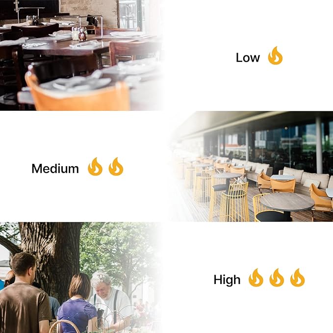 Outdoor Natural Gas Patio Heater | 45,000 BTU | Anti-Tilt and Safety Shut-Off | Residential and Commercial | Includes Mobility Wheels | Hammered Silver/Pewter