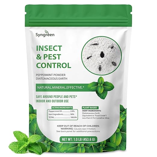 Food Grade Diatomaceous Earth 1 lb with Peppermint - Indoor/Outdoor Family-Friendly