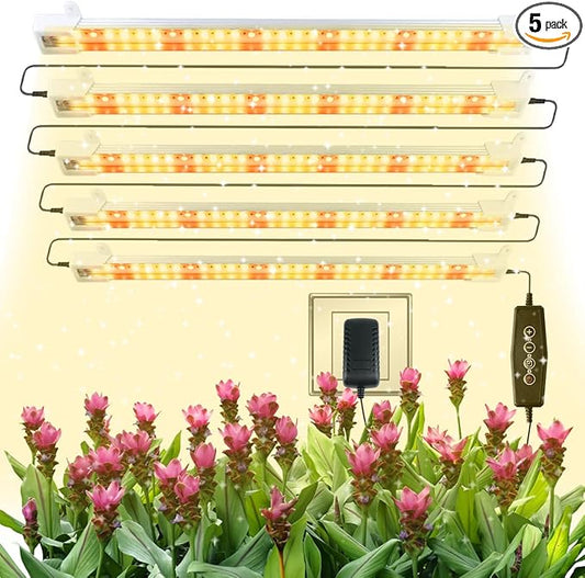 Grow Light Strips, LED 150-Bulb 3500K Dimmable Full Spectrum Plant Growing Lamp Bars for Indoor Plants Hydroponic Veg Succulent Seedling, Daisy-Chain Design