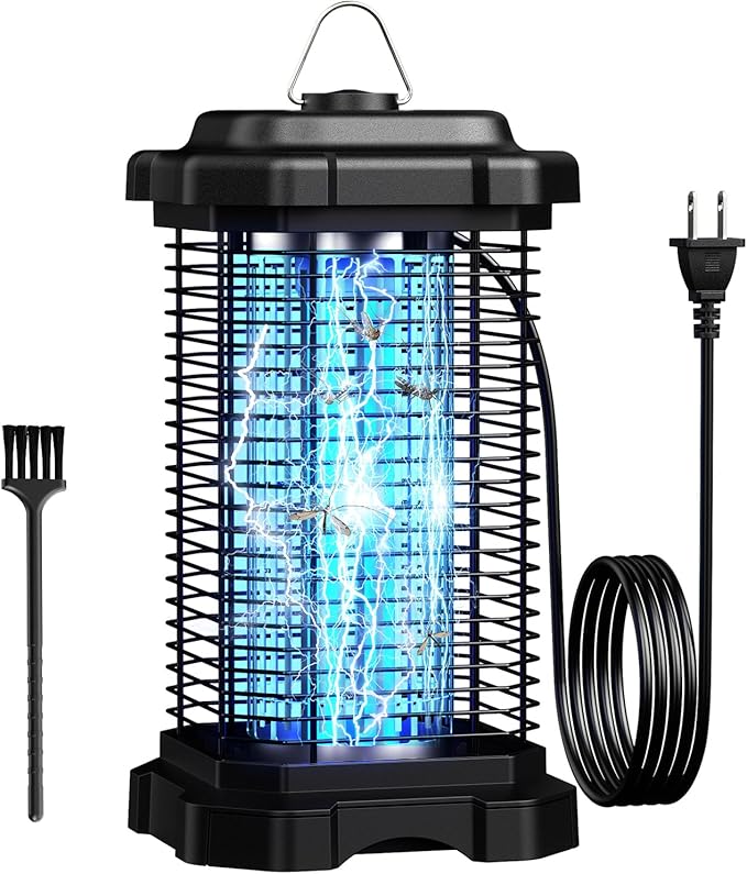 Minimoon Bug Zapper Outdoor 4000V Electric Mosquito Zapper 20w Fly Zapper for Backyard Patio Balcony Garage, IPX6 Waterproof