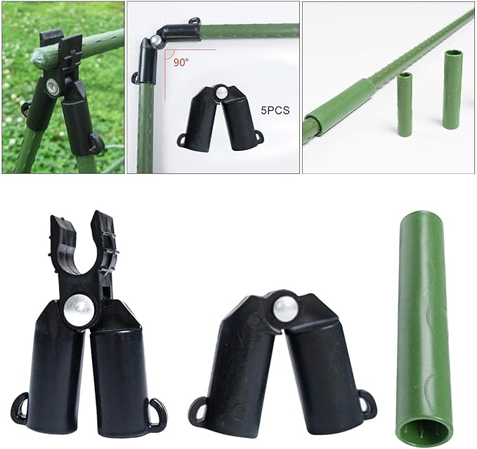 70Pcs Adjustable Plant Trellis Connector Clip Plastic Plant Connector Stakes Garden Plastic Connector Connecting Joint Buckle Clip 11mm