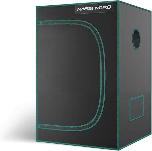 MARS HYDRO 2x2x3 Advanced Grow Tent, 24"x24"x36" High Reflective Mylar 1680D for Hydroponics Indoor Plant Growing, with Floor Tray and Smooth Zipper for TS600