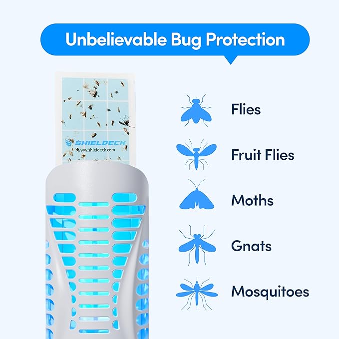 BuzzTrap Refills - 8-Pack Sticky Pads - Indoor Flying Insect Trap - Plug-in Fly, Fruit Fly, Gnat, and Mosquito Trap (8 Refills - No Device)