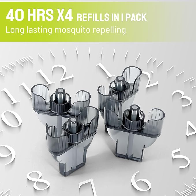 Mosquito Repellent Cartridges Refill - 4 Pack 160 Hours of Protection for 20FT Coverage Zone,Mosquito Repeller Cartridges Compatible with E-Series E55 E90 EX90 EL55, Ideal for Indoor & Outdoor