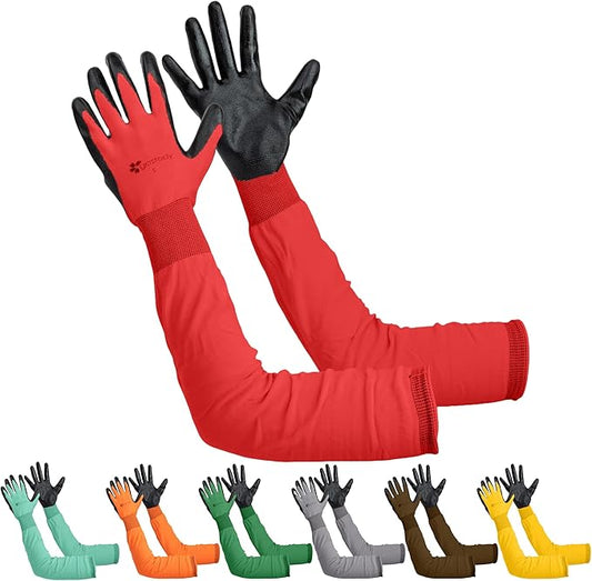 Gastody™ Long Sleeve Gardening Gloves Women and Men - Long Cuff Garden Gloves, Multipurpose Heavy Duty Outdoor and Indoor