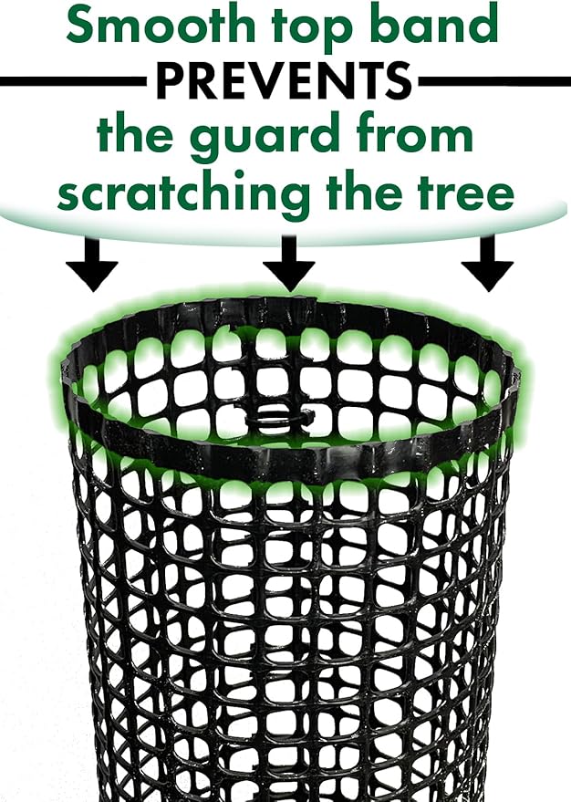 Mesh Tree Bark Protector Guard 48 Inches Tall (5 Pack) Heavy Duty with Zip-Ties, Tree Trunk Protectors from Trimmers, Tree Guard, Tree Protector for Saplings and Fruit Trees
