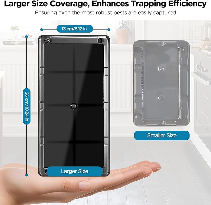 Glue Traps for Mice, 6 Pack Mouse Rat Trap, Extra Strength, Pre-Baited Adhesive Sticky Boards, Heavy Duty Glue Traps for Snake, Lizard, Insect, Safe Home Pest Control