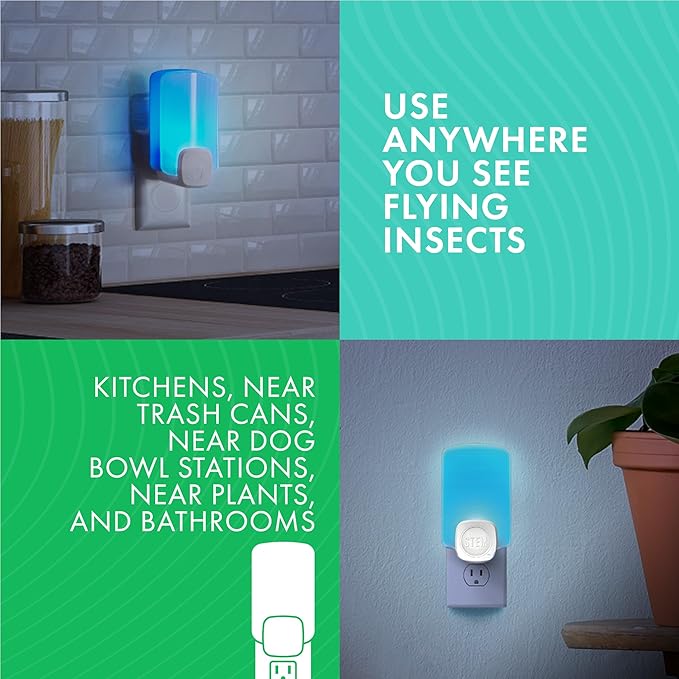 STEM Light Trap Refill Cartridges, Indoor Fruit Fly Trap, Effective Insect Control for Home, Attracts and Traps Flying Insects, Compatible with STEM Light Trap, 2 Count (Pack of 8)
