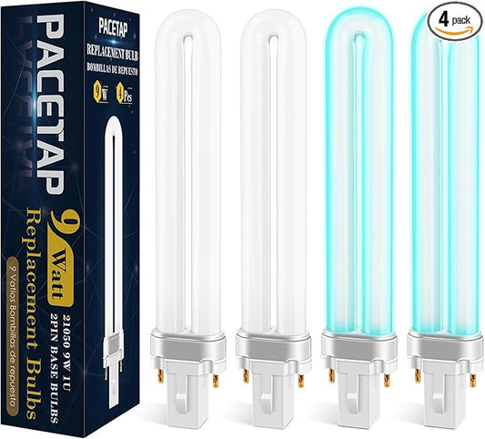 PACETAP 4 Pack 21050 9W U Shape Bulbs Replacement Compatible with DynaTrap Models DT3009, DT3019 and DT3039