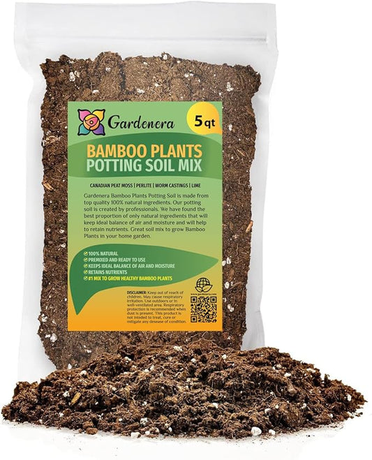 Premium Bamboo Potting Soil Mix - (10 Quart Bag)