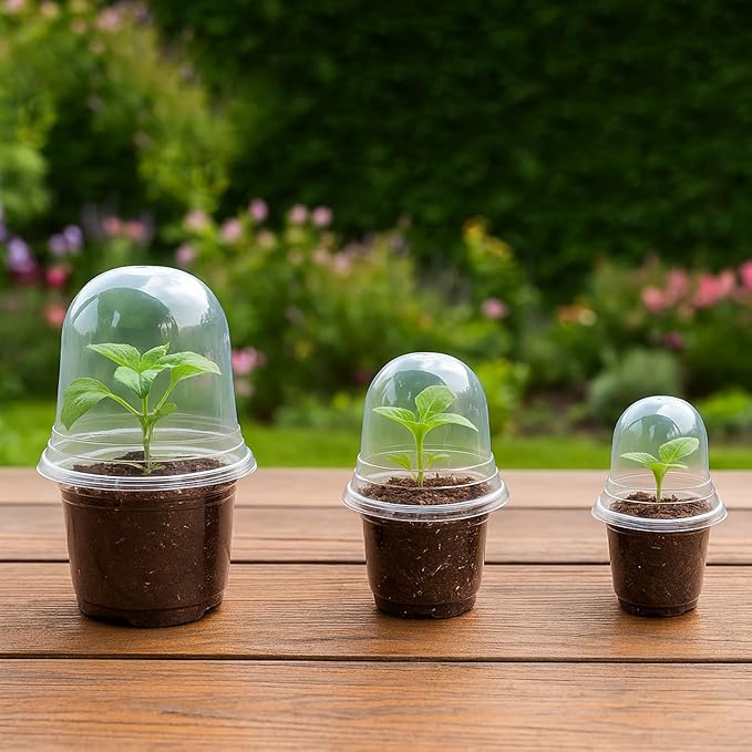 36 Packs 5/4/3.5 Inch Clear Plant Pot Humidity Domes, Transparent Seedling Domes Compatible with 5/4/3.5 Inch Reinforced Nursery Pots