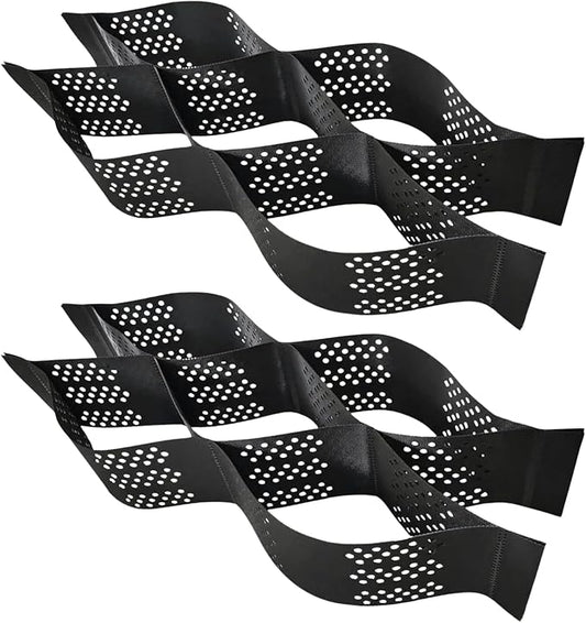 Ground Grid Black Base Grid, Durable Ground Reinforcement for Gardens Yards Pathways Slopes, Parking Landscaping (40x4Ft x 2Inch)