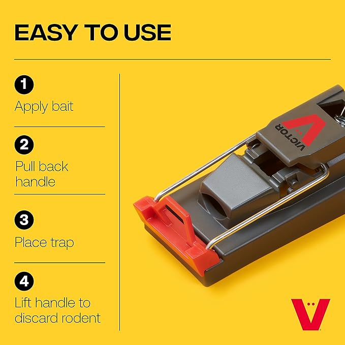 Victor M140B Quick-Kill Easy Set Mouse Trap, 2 Reusable Mouse Traps