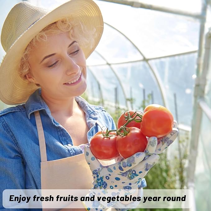 Farm Plastic Supply - Clear Greenhouse Plastic Sheeting - 6 mil - 4 Year UV Resistant Polyethylene Greenhouse Film, Replacement Cover, Hoop House Green House Cover for Gardening, Farming (12' x 25')