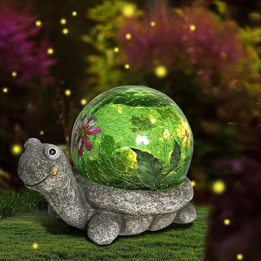 Bshine Turtle Solar Light Outdoor Garden Decor, Lawn Decor Turtle Statue for Patio, Balcony, Path and Yard Decoration,Gift for Mom and Housewarming Gift Outdoor Figurine
