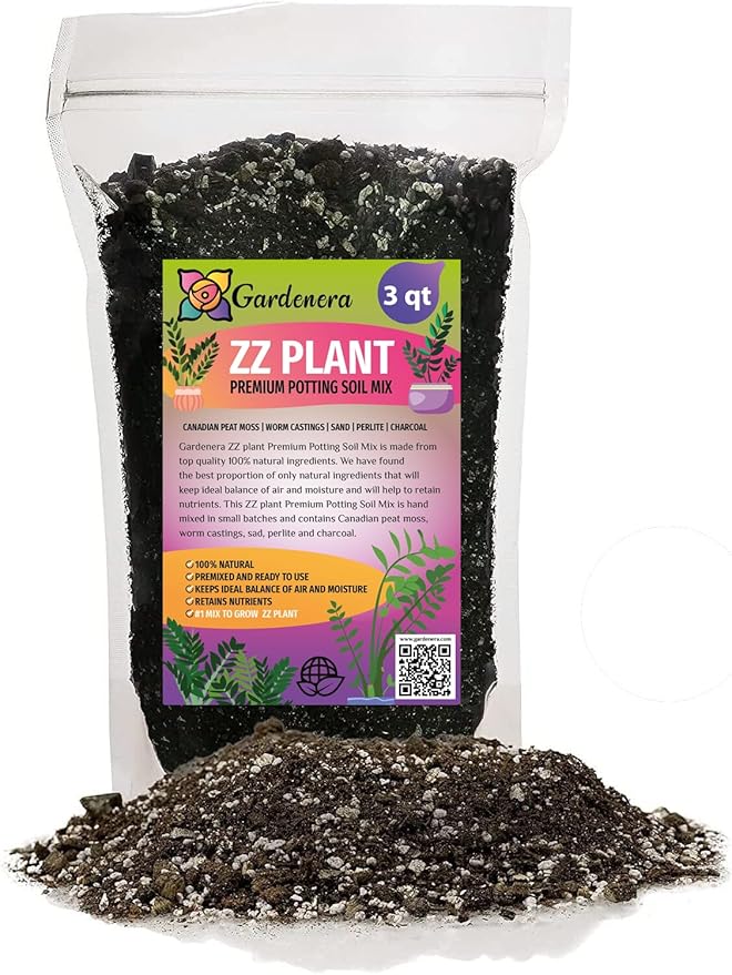 Premium ZZ Plant Superior Growth Soil - Perfect Aeration for Robust Root Development & Plant Health - 4 QUARTS