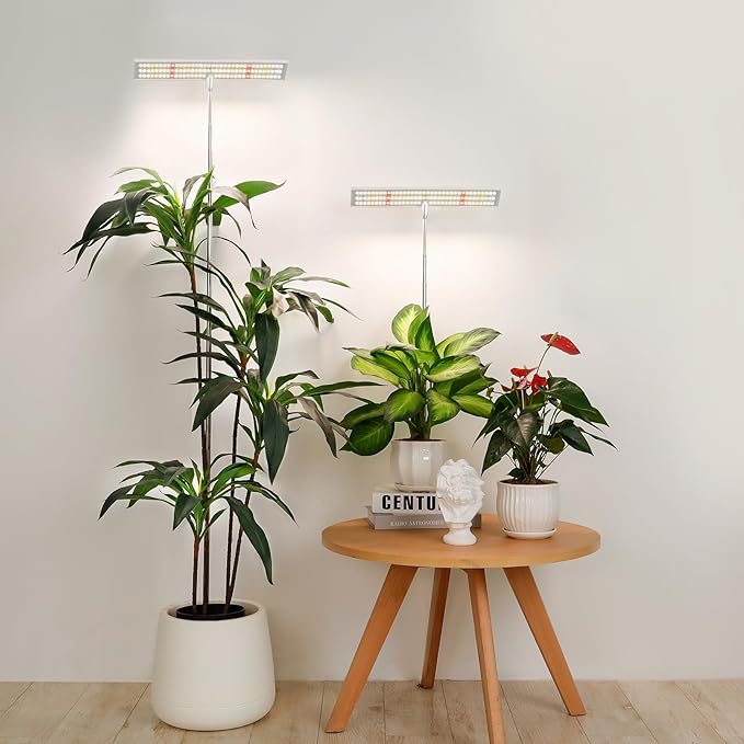 LORDEM Grow Lights for Indoor Plants Full Spectrum, Tall Plant Lights for Indoor Growing, 65 inch Height Adjustable Growing Lamp with Auto On/Off Timer 4H/8H/12H & 4 Dimmable Brightness, 2 Pack
