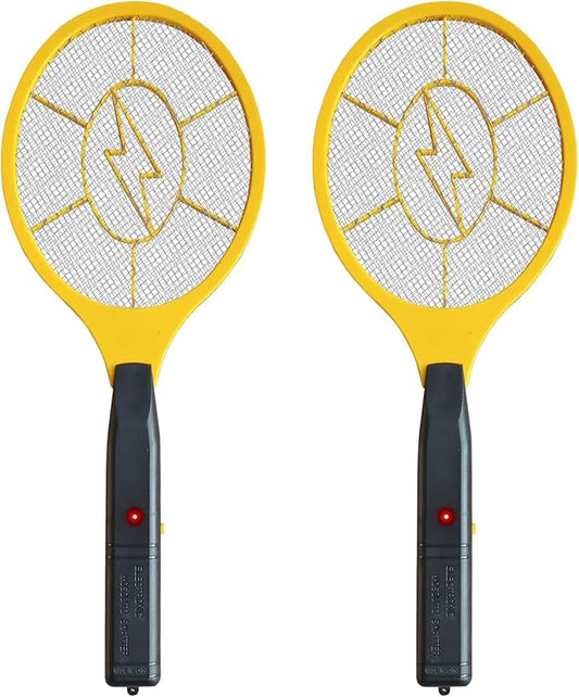 2 Pack Electric Fly Swatter, Handheld Bug Zapper Racket for Outdoor & Indoor, Mosquito Zapper Racket Battery Powered Tennis Mosquito Rackets for Insect