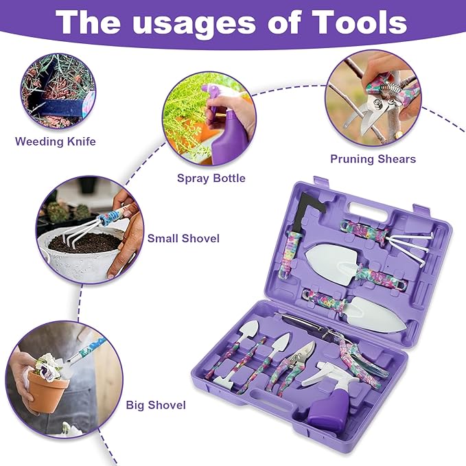 Gardening Gifts for Grandma, Mothers Day Birthday Gifts Garden Tool Set for Grandma,Gardening Kit for Women