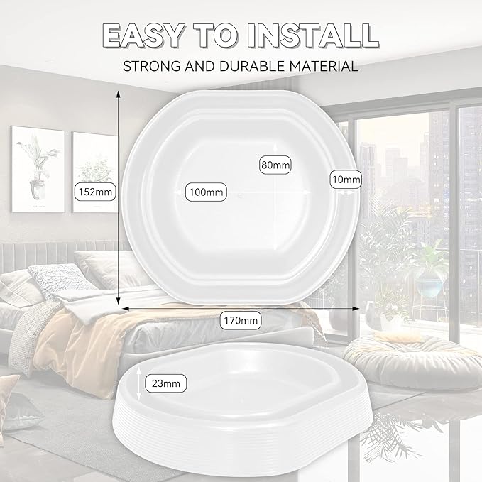 Bed Bug Interceptors | Bed Bug Interceptor Traps | Insect Trap, Monitor, and Detector for Bed Legs (White - 12 pcs)