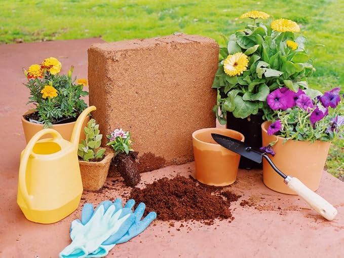 Coco Coir for Plants 2-Pack – 2.6 Cu. Ft. Compressed Coconut Coir Bricks, 10 lb. Organic, Low EC, pH Balanced Coco Peat for Indoor & Outdoor Gardening, Potting Soil, Indoor Plant Soil