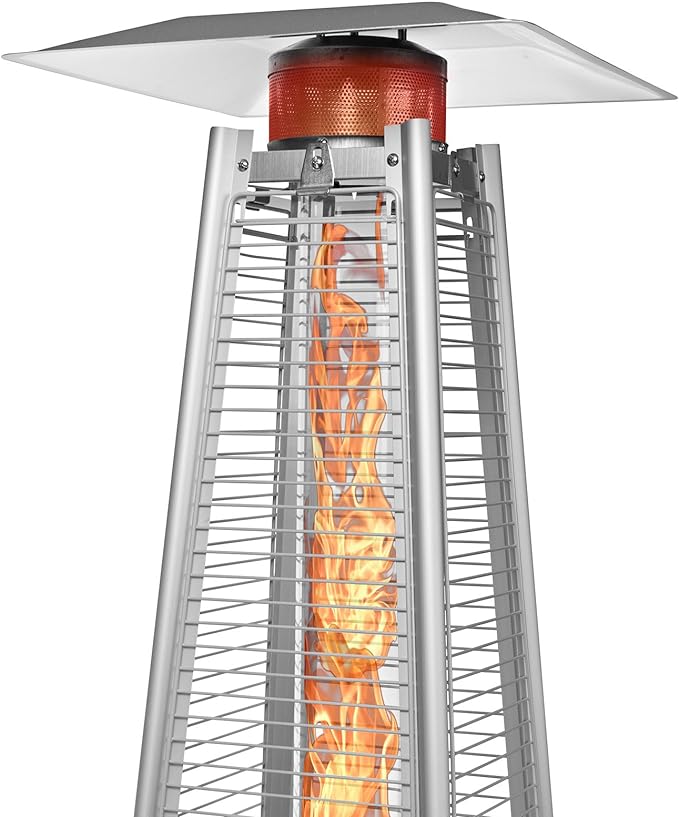 Outdoor Propane Patio Heater - Commercial LP Gas Porch & Deck Heater - Black