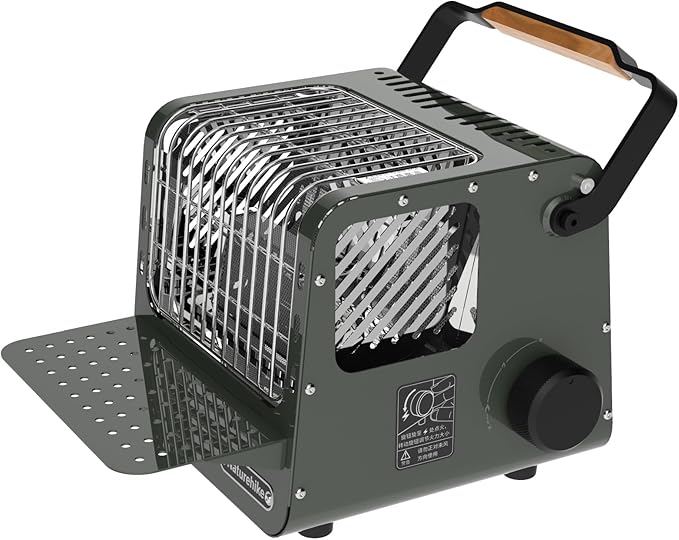 Naturehike Portable 3-in-1 Camping Heater, 3750 BTU Butane Tent Heater with Insulated Shelf & Handle