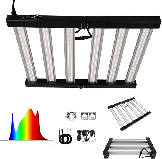 320W LED Grow Lights for Indoor Plants, Samsung LM281B, Dimmable & Daisy Chain, Full Spectrum Plant Lights for Indoor Growing, Hydroponics Veg Flower Growing Tent