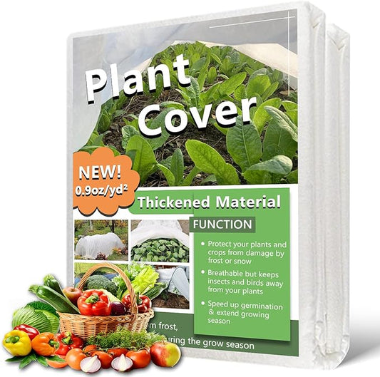 Plant Covers Freeze Protection 7 x 25 Ft, Thick Frost Cloth for Outdoor Plants, Winter Plant Blankets and Frost Covers for Garden Frost Protection, Floating Row Cover