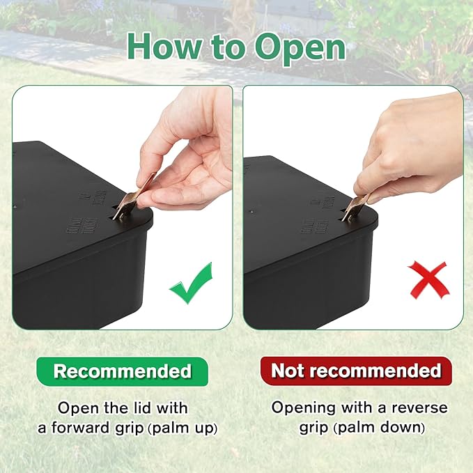 Rat Station Box with Keys, 2 Pack Rodent Station Keeps Rats Away, Keeps Children and Pets Safe, Key Unlocking, Reusable & Long-Lasting, Indoor & Outdoor