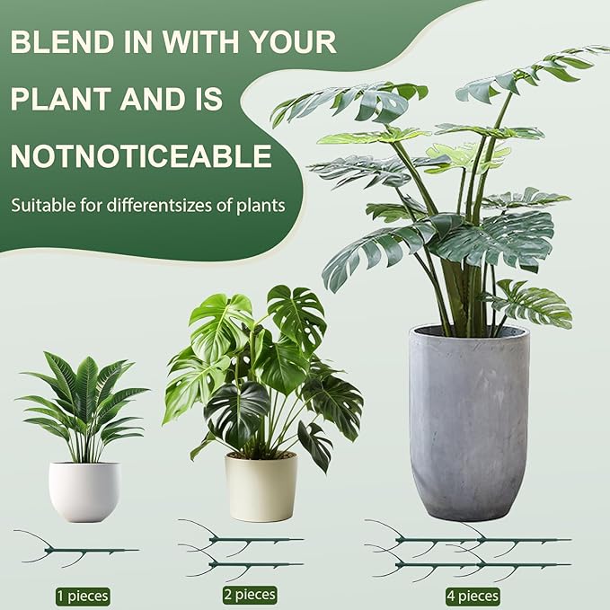 10 Pack Stackable Monstera Plant Support, 2025 New Plant Stakes for Indoor and Outdoor Plants Use, Garden Stakes for Climbing and Potted Plants, Pothos, Philodendron (10 Pack)