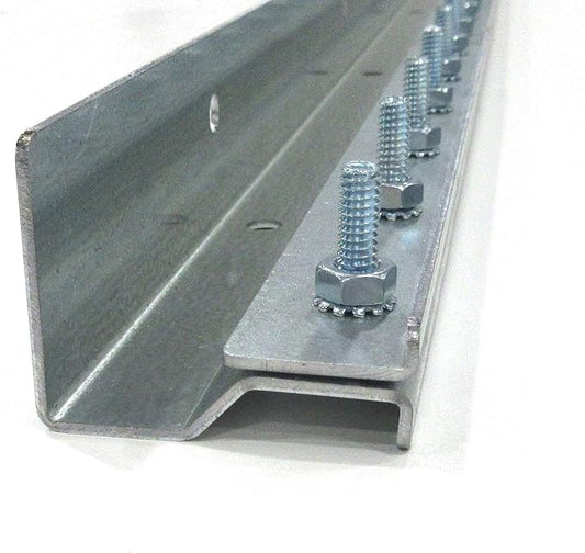 Strip Curtain Door Hardware - Commercial Industrial Strength Universal Jamb or Wall Mount Strip Door Hanger, 14 ga Galvanized Steel Plastic Strip Door Hanger - 4 Foot Section