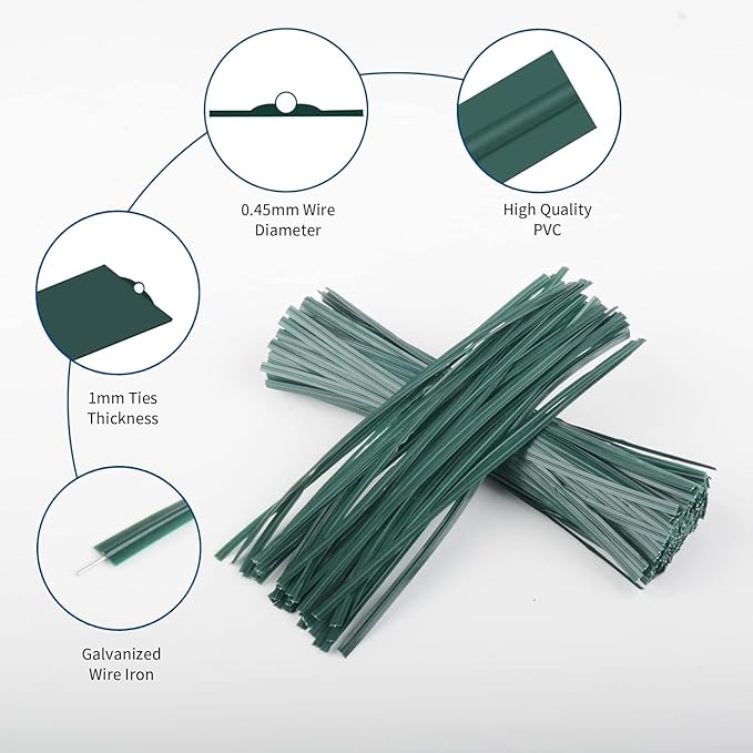 60 Pack 58 inch Bamboo Stakes for Plant with 200 Twist Ties Bamboo Sticks Plant Support Garden Stakes Poles for Tomatoes Cucumber Grapes Pole Beans Trees Potted Dahlia Flowers