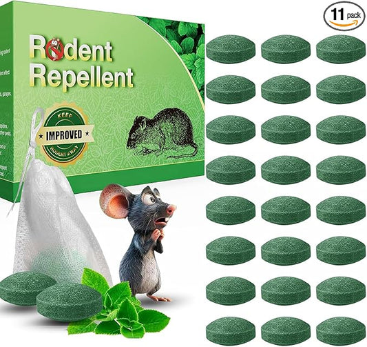 Rodent Mice Repellent, Peppermint Oil to Repel Mice and Rats, Rodent Mouse Repellent for Car, Natural Ingredients Rat Repellent Balls Deterrent Indoor