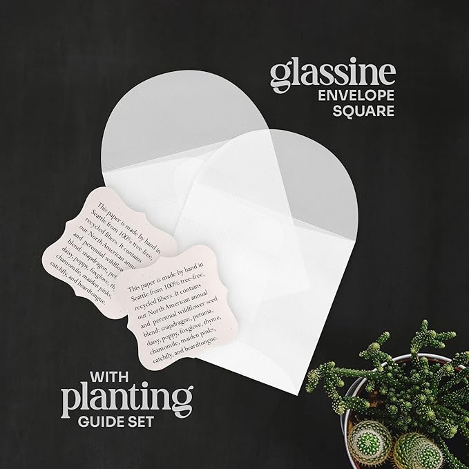 Set of 24 Mixed Heart – Plantable Seed Paper Embedded with Wildflower Seeds for Bridal Shower, Wedding Gift, Birthday, & Other Milestone Celebrations
