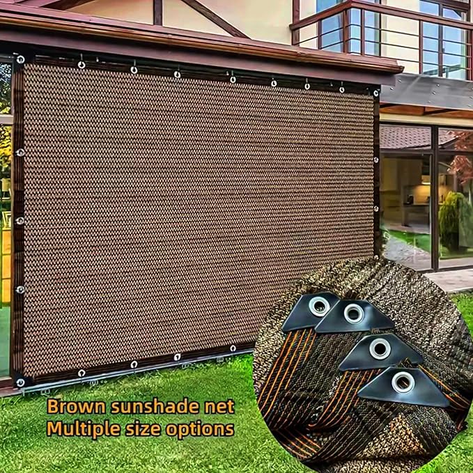 80% Shade Cloth -6.5x10FT Sunblock Net with Grommet,Lightweight and Durable UV Protection,Shade Cloth for Garden Patio Pergola Balcony Plants Greenhouse Dog Kennel Chicken Coop Outdoor