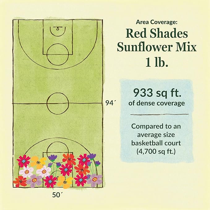 Ferry-Morse Red Shades Mix Bulk Sunflower Seeds, 1lb