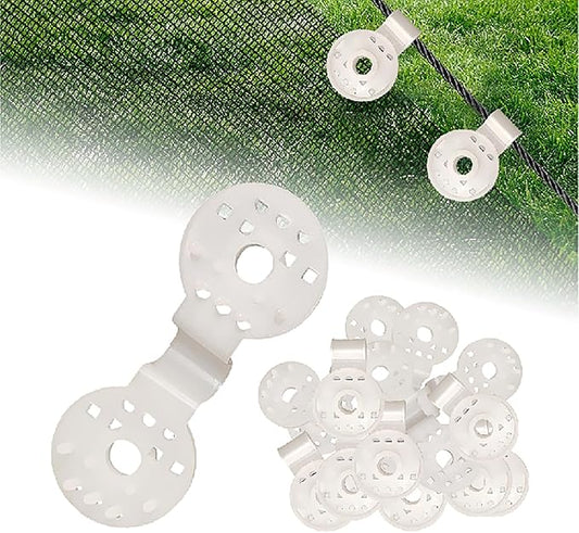 Shade Cloth Clips, 2025 Shade Cloth Heavy Duty Lock Grip Shade Cloth Fix Plastic Clamp, Tarp Clips Fence Fabric Clips Greenhouse Shade Cloth Clips for Garden Netting Sun Shade Net (White, 30Pack)