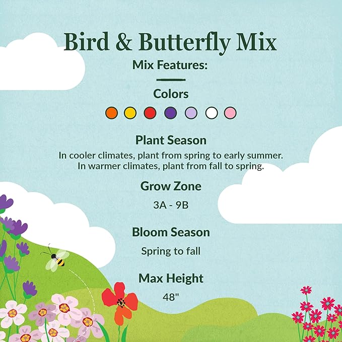 Ferry-Morse Pollinator and Butterfly Mix Bulk Wildflower Seeds, 1lb